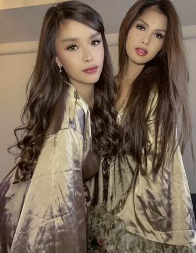 Duo escorts in luxury lingerie at premium Tokyo suite